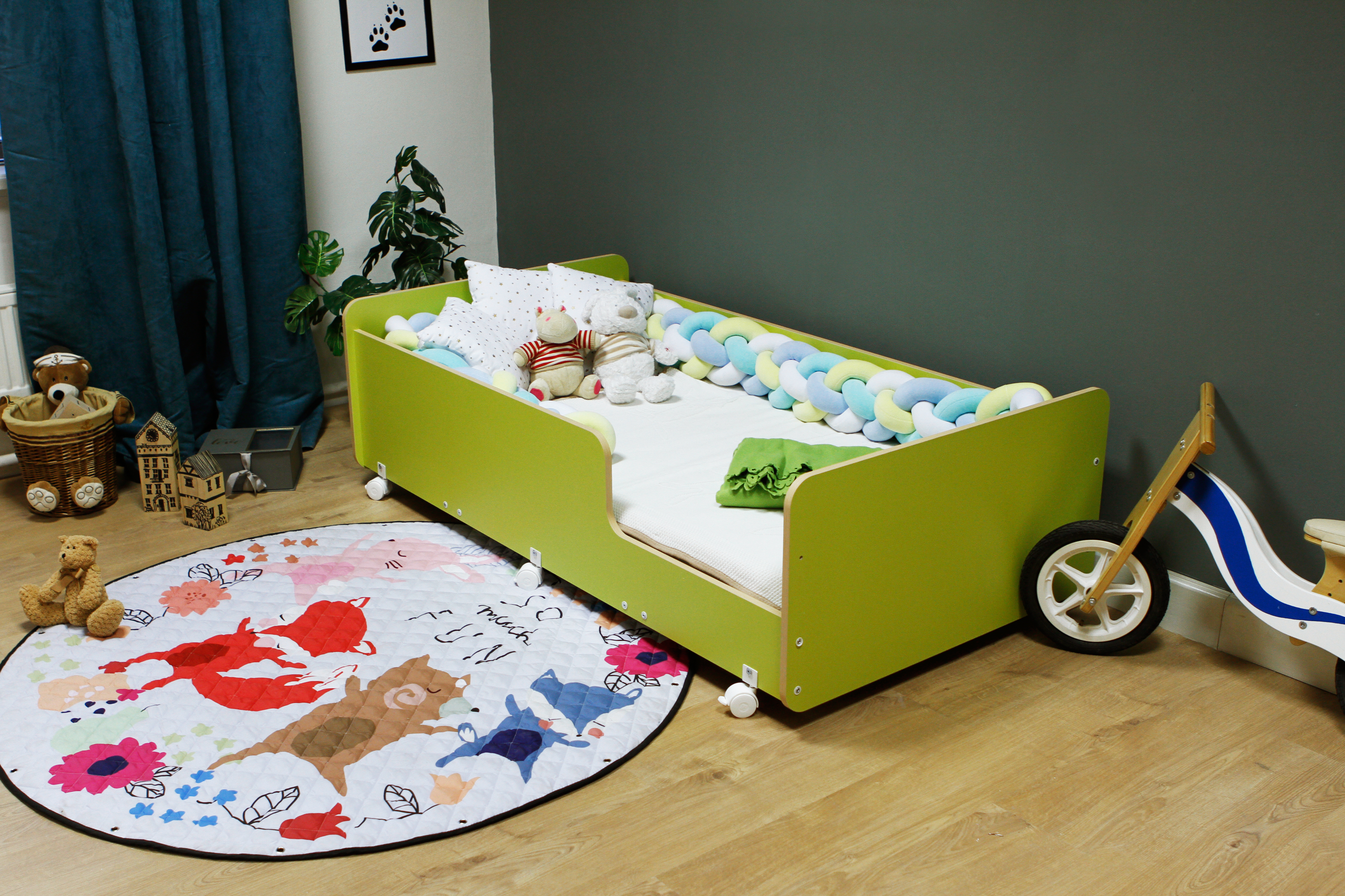 детская кровать 160 см с бортиком