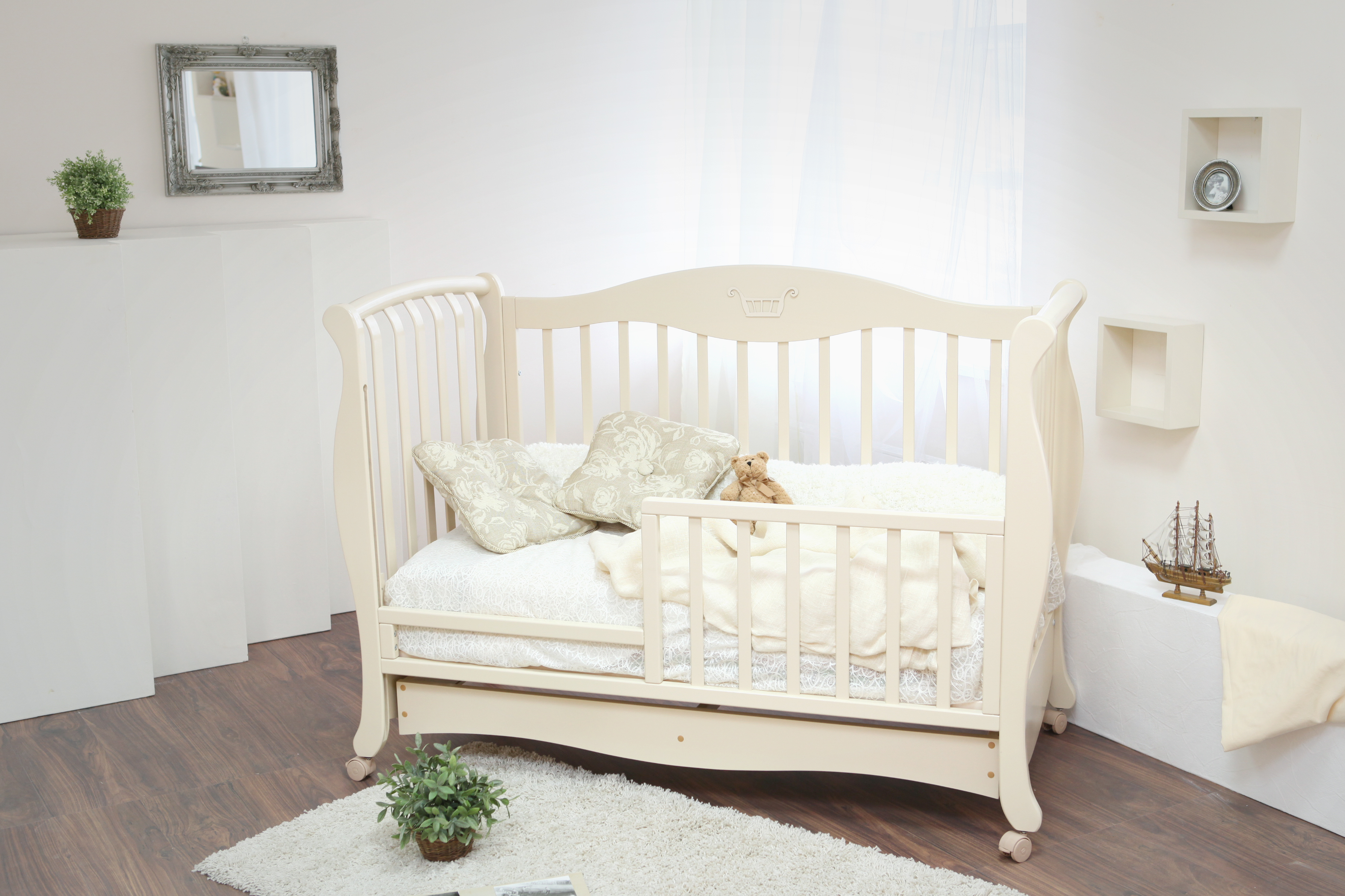 Защитный барьер для детской кровати 120 см цвет: белый 0001723.9